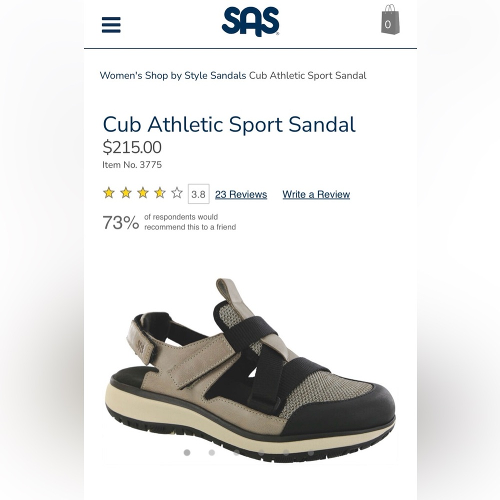 SAS Women’s 9 Cub Athletic Sport Comfort Hiking Outdoor Sandal